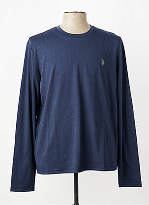 T-shirt coupe cintrée manches longues bleu U.S. POLO ASSN homme