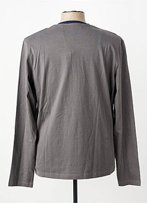 T-shirt col tunisien manches longues gris U.S. POLO ASSN homme