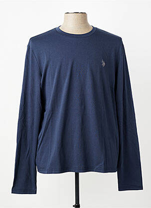 T-shirt coupe cintrée manches longues bleu U.S. POLO ASSN homme