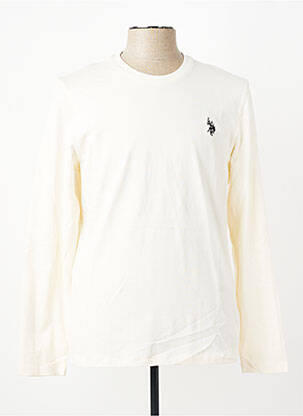 T-shirt coupe cintrée manches longues beige U.S. POLO ASSN homme