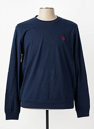 T-shirt coupe cintrée manches longues bleu U.S. POLO ASSN homme
