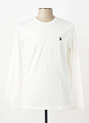 T-shirt coupe cintrée manches longues beige U.S. POLO ASSN homme