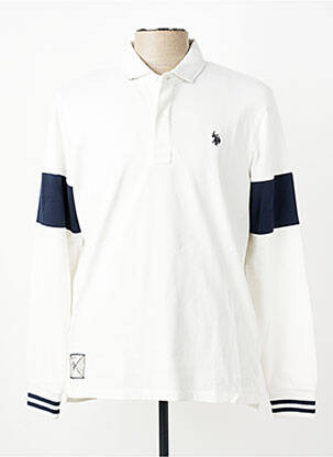 Polo manches longues manches longues blanc U.S. POLO ASSN homme