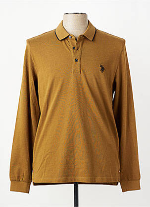 Polo manches longues manches longues marron U.S. POLO ASSN homme