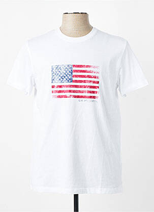 T-shirt coupe cintrée manches courtes blanc U.S. POLO ASSN homme