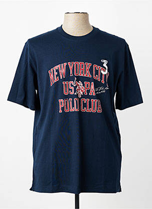 T-shirt coupe cintrée manches courtes bleu U.S. POLO ASSN homme