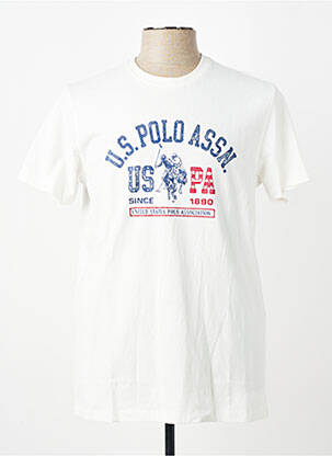 T-shirt coupe cintrée manches courtes blanc U.S. POLO ASSN homme