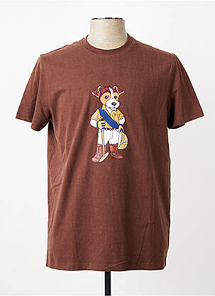 T-shirt coupe cintrée manches courtes marron U.S. POLO ASSN homme