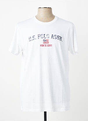 T-shirt coupe cintrée manches courtes blanc U.S. POLO ASSN homme
