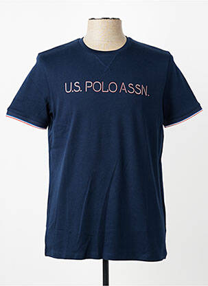 T-shirt coupe cintrée manches courtes bleu U.S. POLO ASSN homme