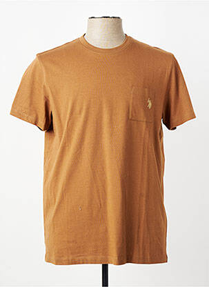 T-shirt coupe cintrée manches courtes marron U.S. POLO ASSN homme