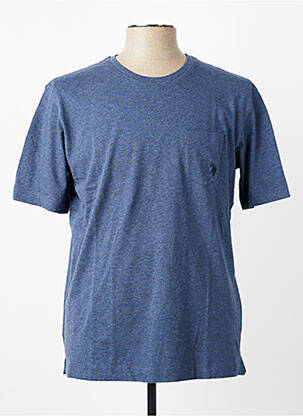T-shirt tissage chiné manches courtes bleu U.S. POLO ASSN homme
