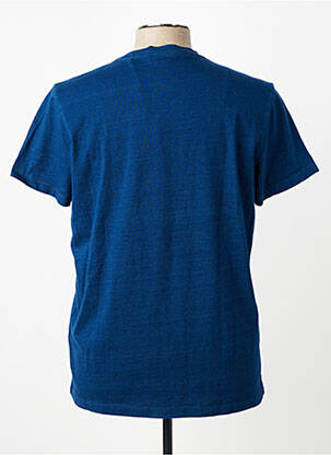 T-shirt tissage chiné manches courtes bleu U.S. POLO ASSN homme