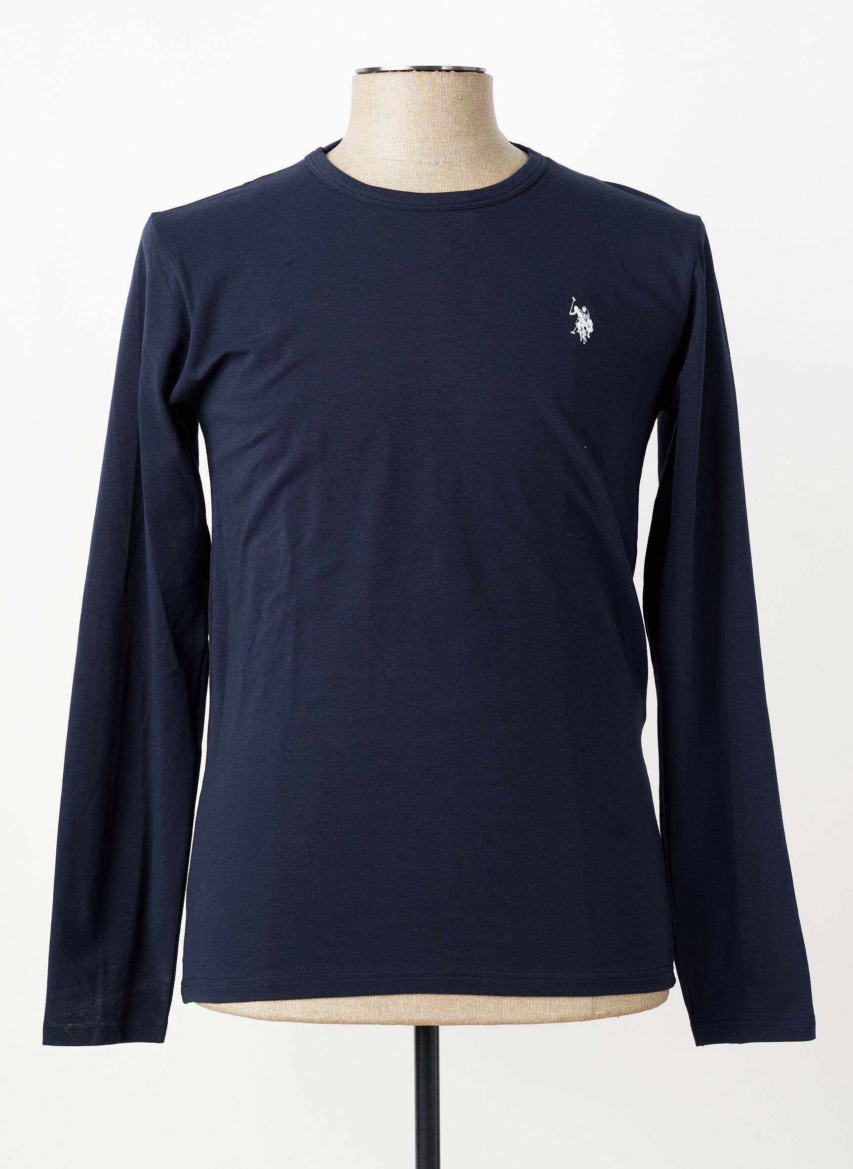 T-shirt coupe cintrée manches longues bleu U.S. POLO ASSN homme