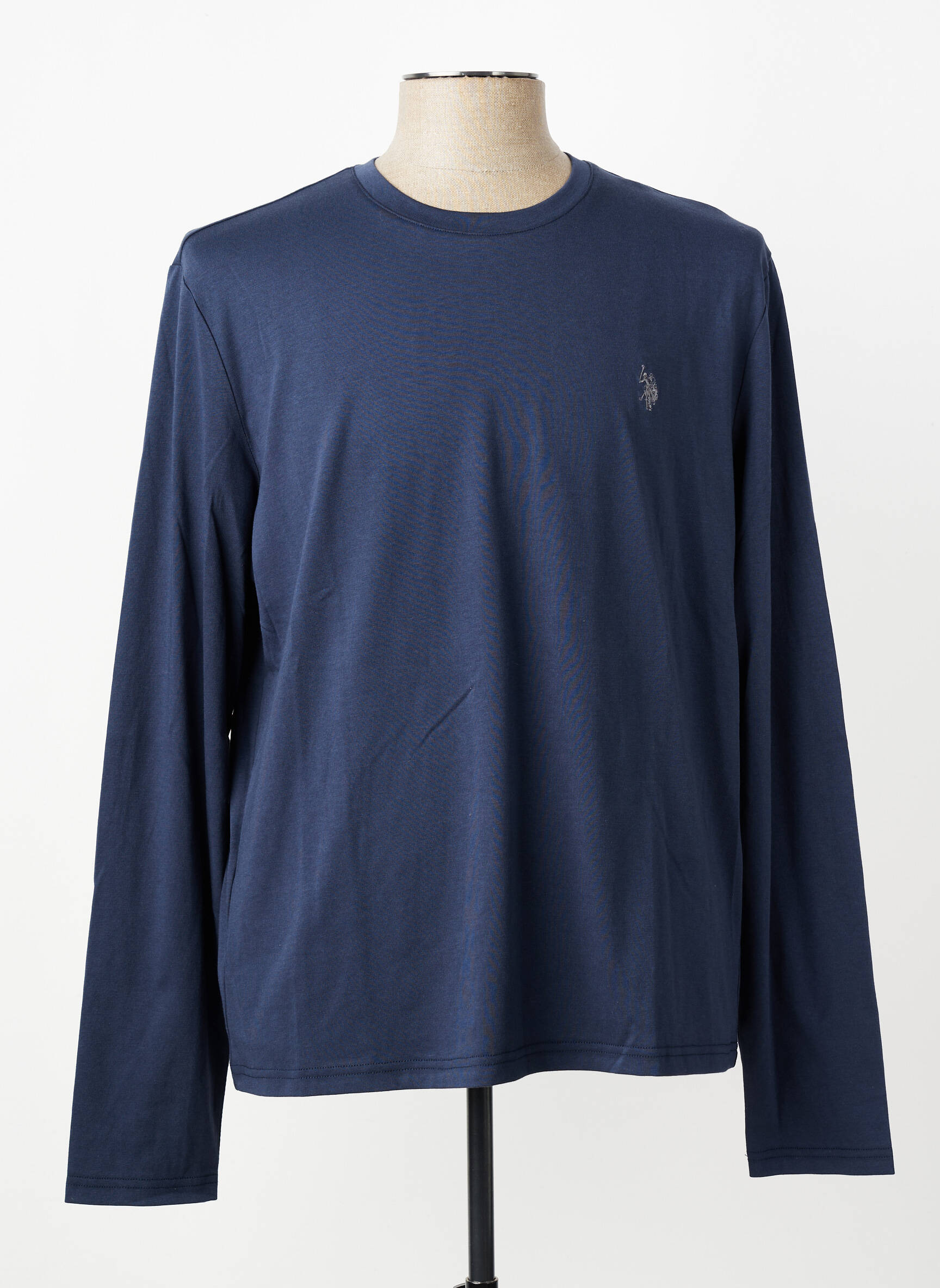 T-shirt coupe cintrée manches longues bleu U.S. POLO ASSN homme