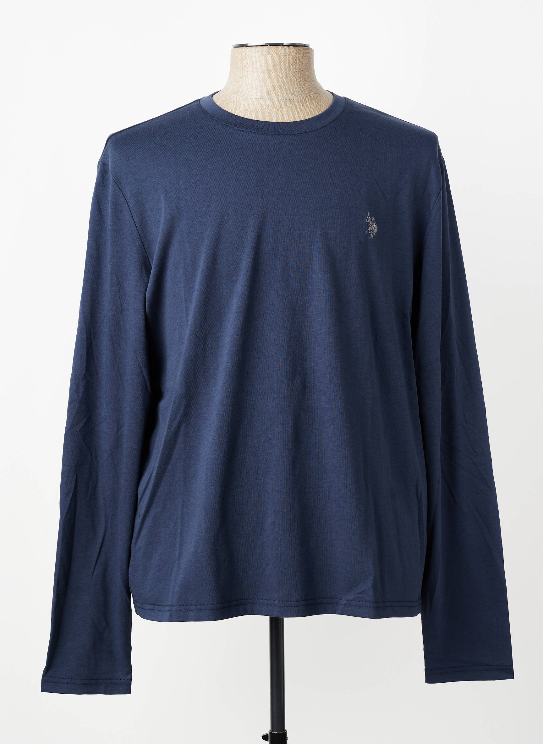 T-shirt coupe cintrée manches longues bleu U.S. POLO ASSN homme