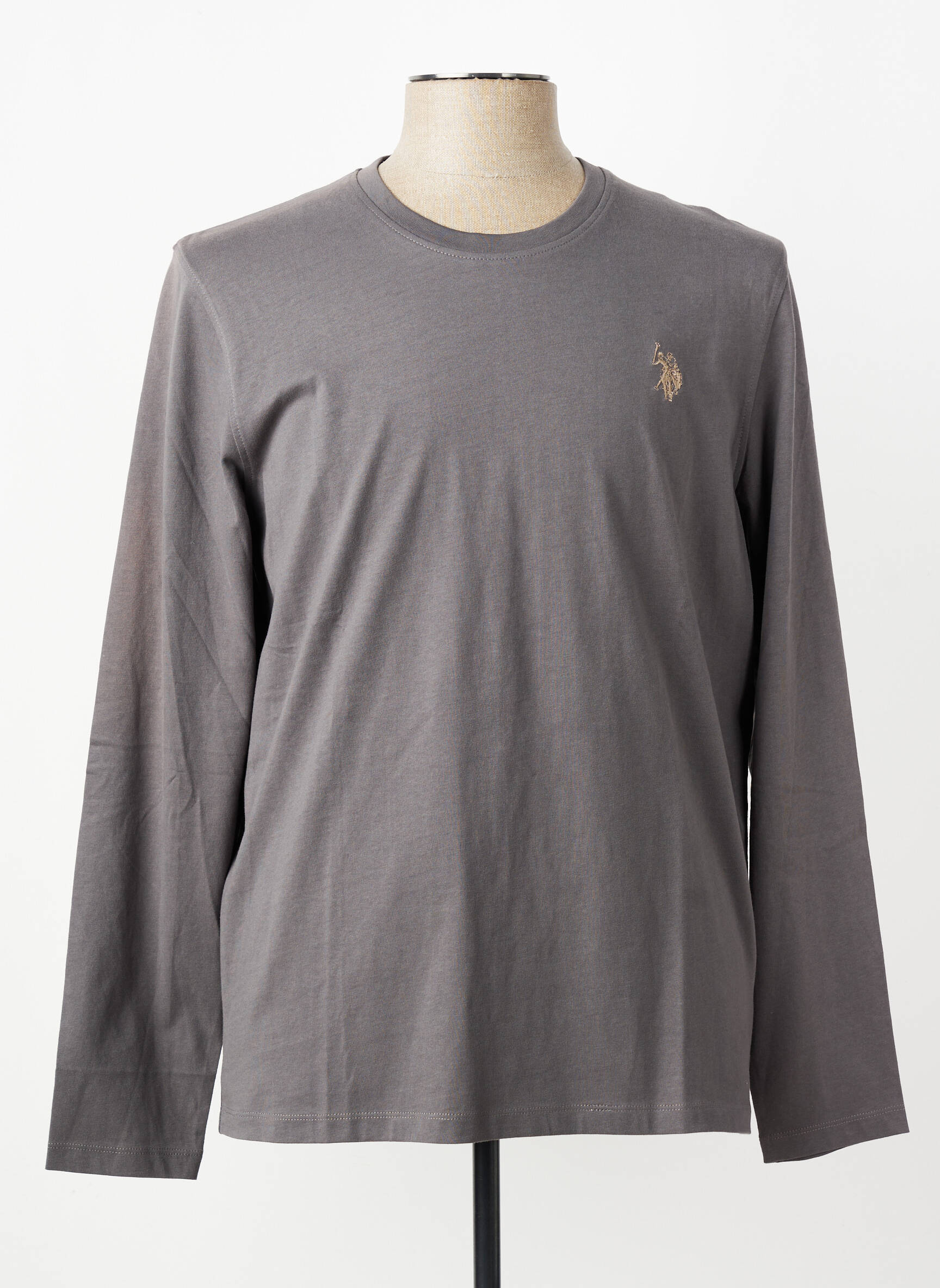 T-shirt coupe cintrée manches longues gris U.S. POLO ASSN homme