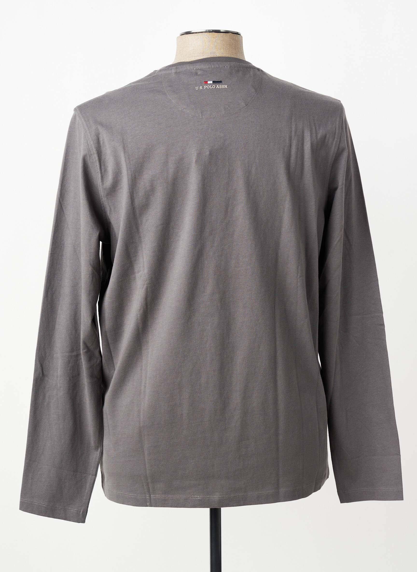 T-shirt coupe cintrée manches longues gris U.S. POLO ASSN homme