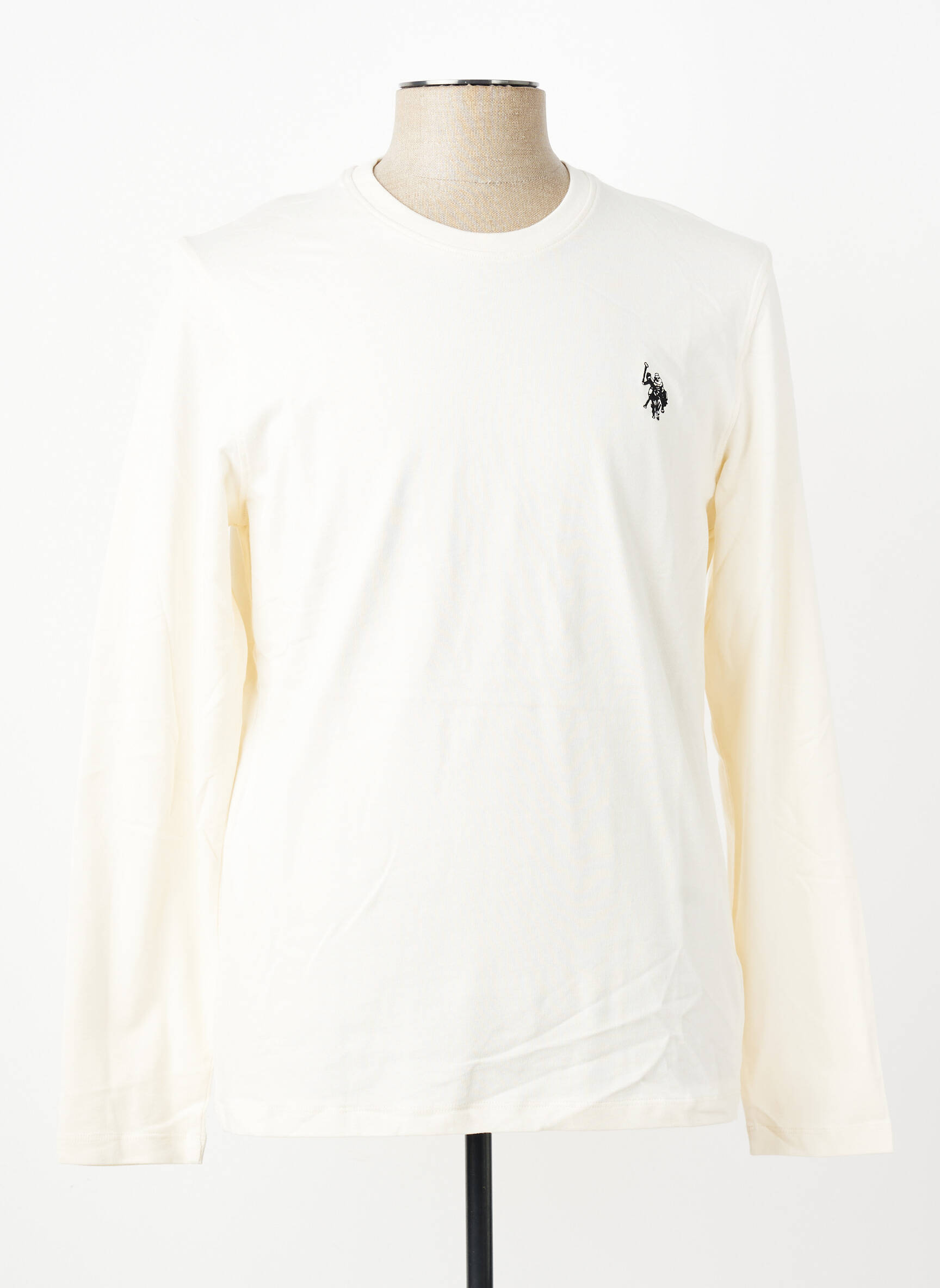 T-shirt coupe cintrée manches longues beige U.S. POLO ASSN homme