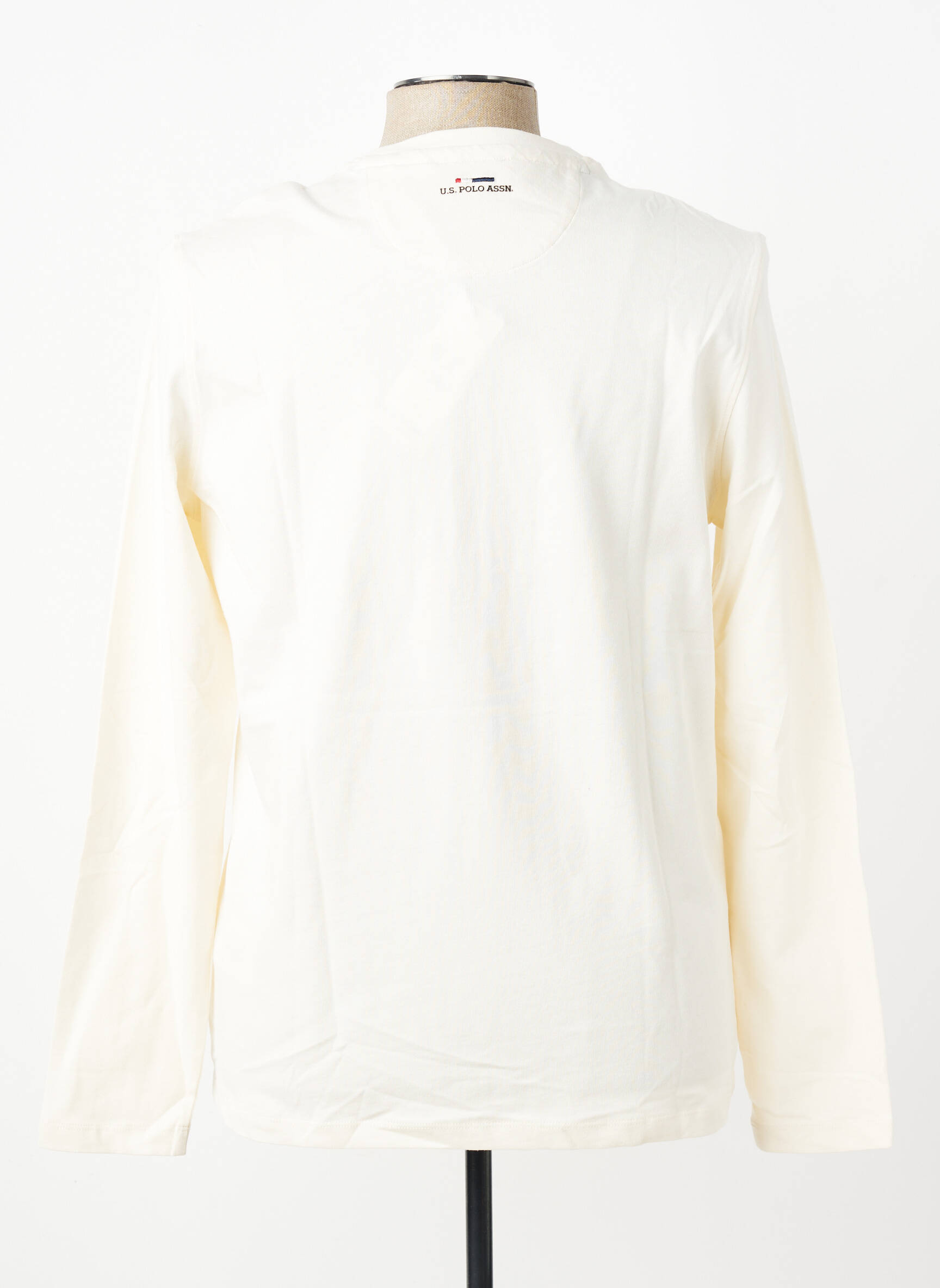 T-shirt coupe cintrée manches longues beige U.S. POLO ASSN homme