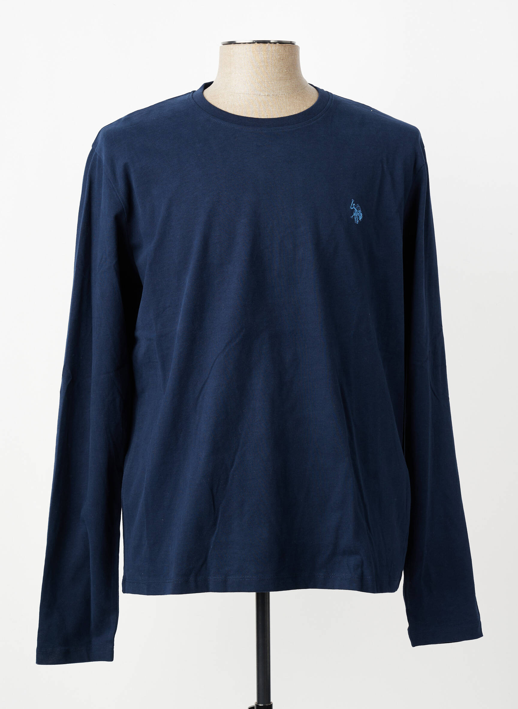 T-shirt coupe cintrée manches longues bleu U.S. POLO ASSN homme
