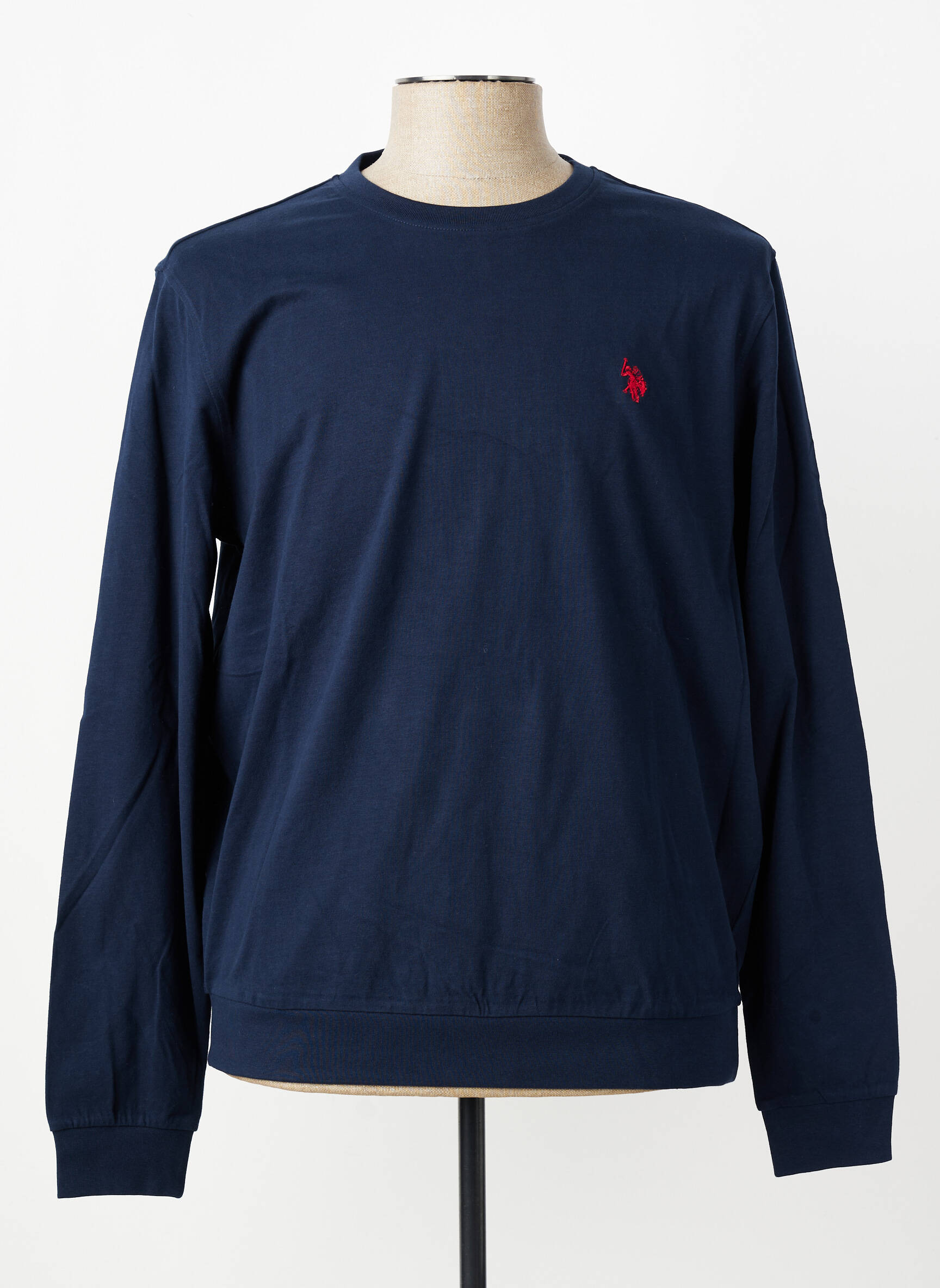 T-shirt coupe cintrée manches longues bleu U.S. POLO ASSN homme