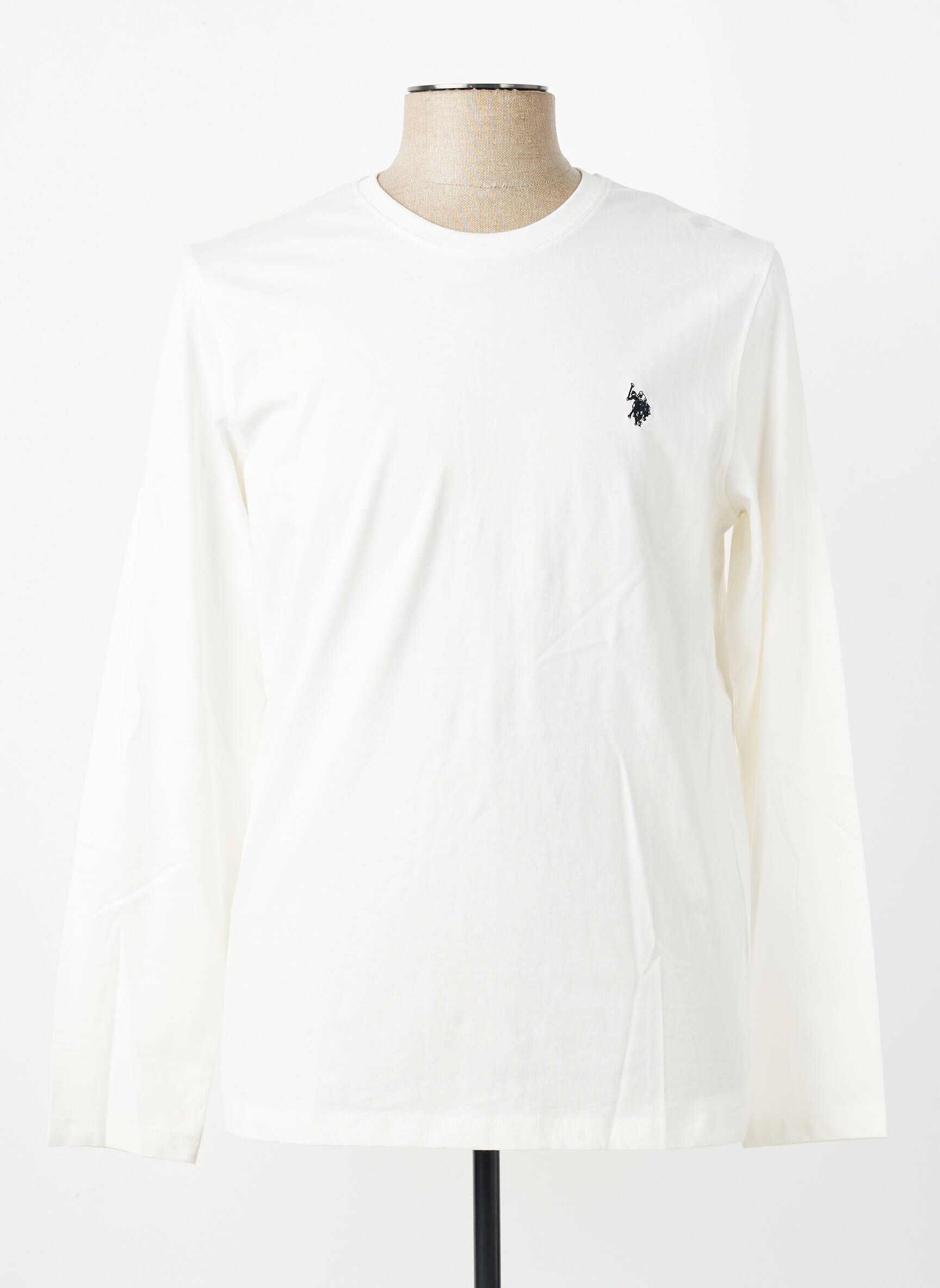 T-shirt coupe cintrée manches longues beige U.S. POLO ASSN homme