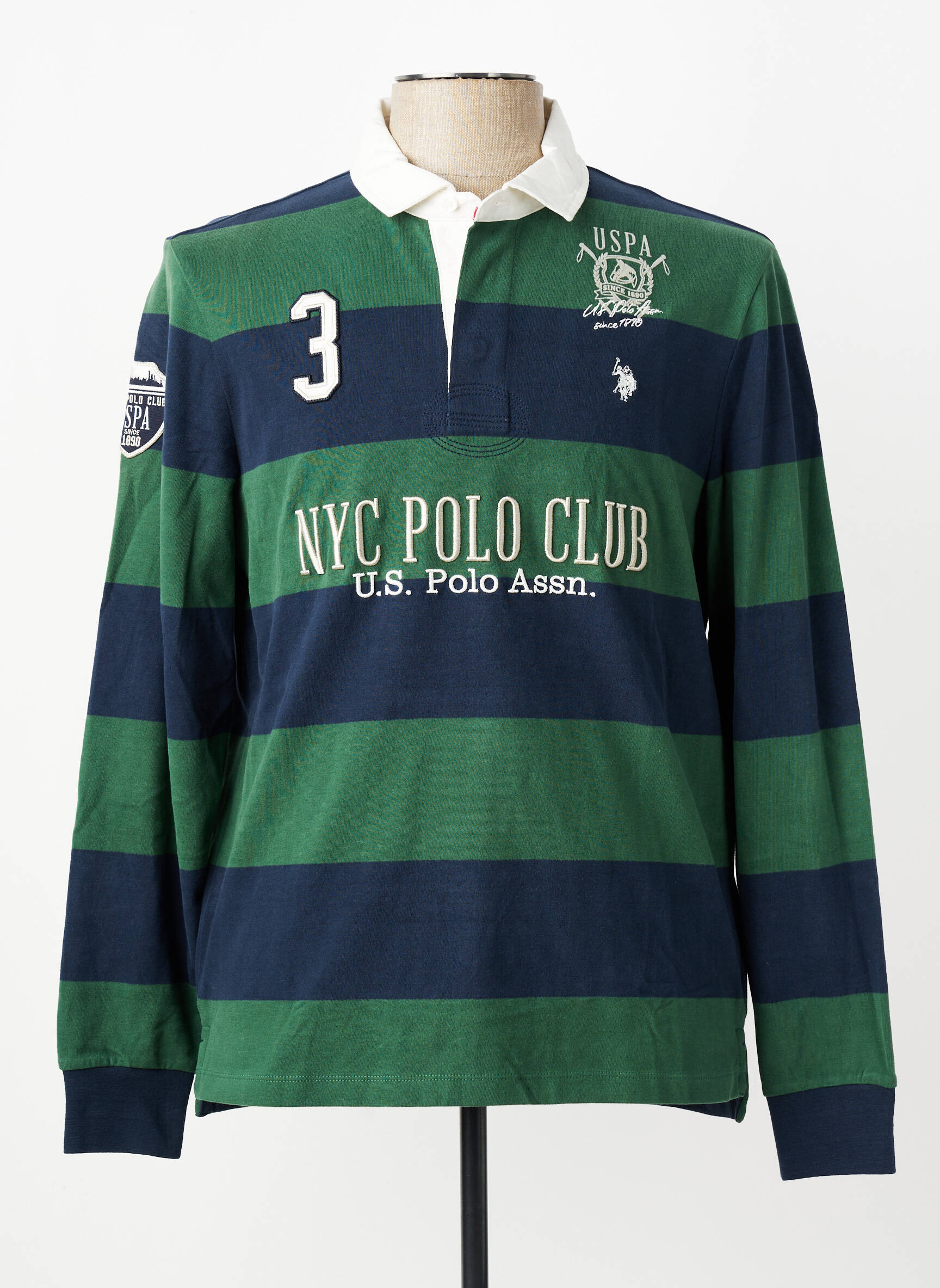 Polo manches longues manches longues vert U.S. POLO ASSN homme