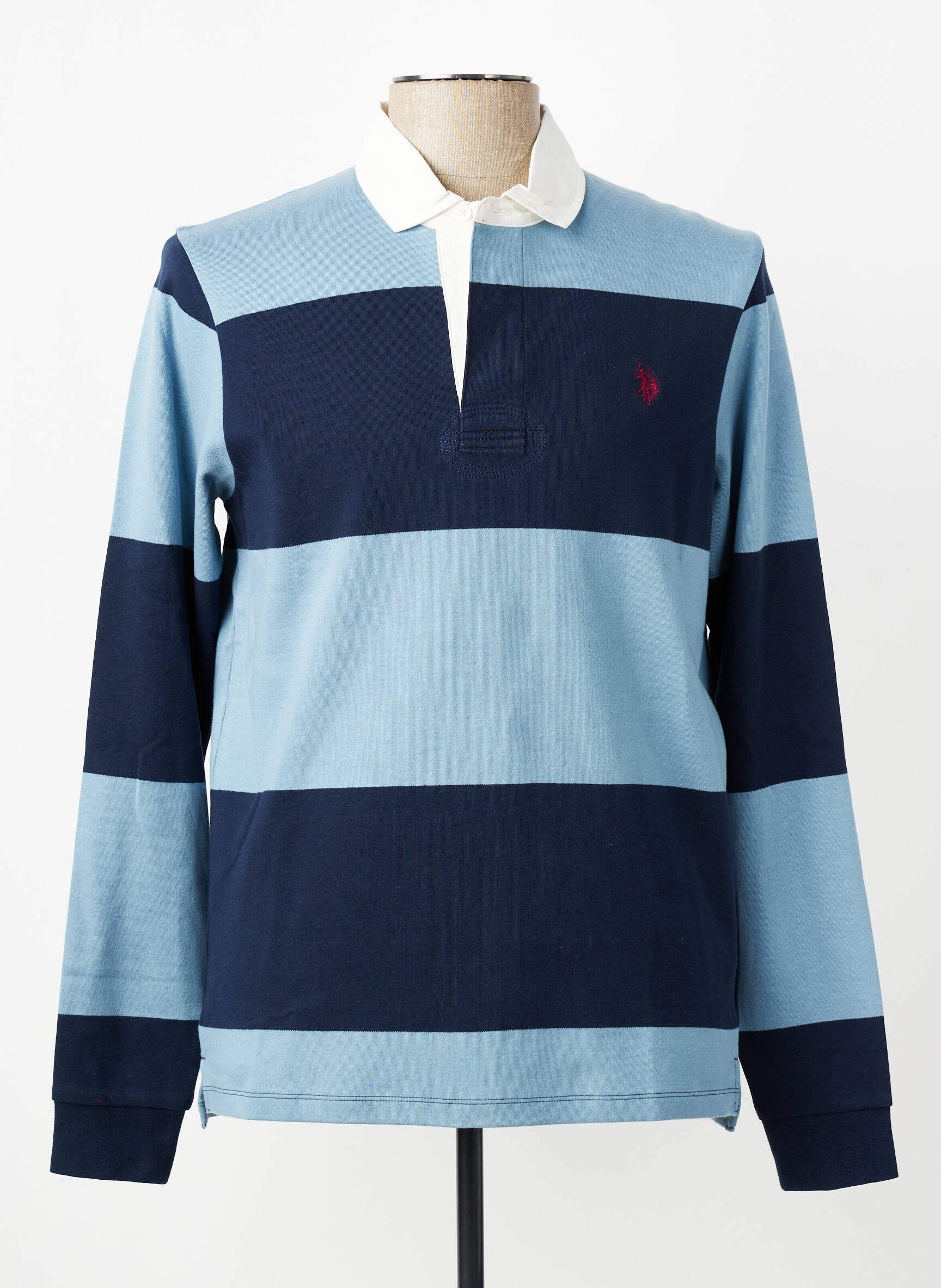 Polo manches longues manches longues bleu U.S. POLO ASSN homme