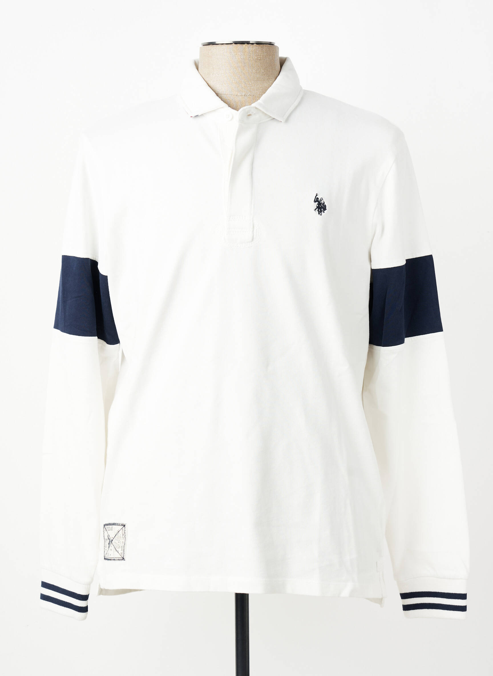 Polo manches longues manches longues blanc U.S. POLO ASSN homme
