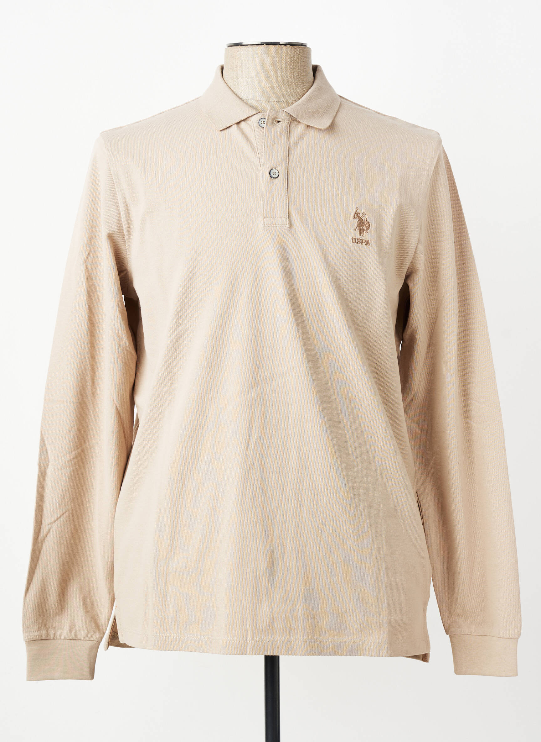Polo manches longues manches longues marron U.S. POLO ASSN homme