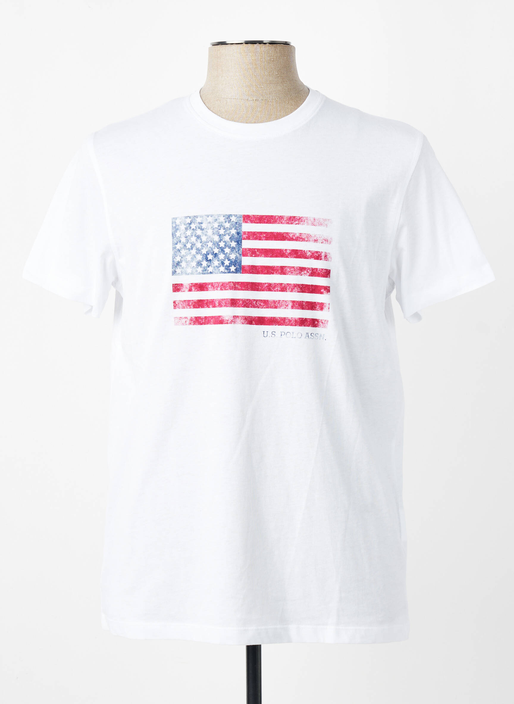 T-shirt coupe cintrée manches courtes blanc U.S. POLO ASSN homme