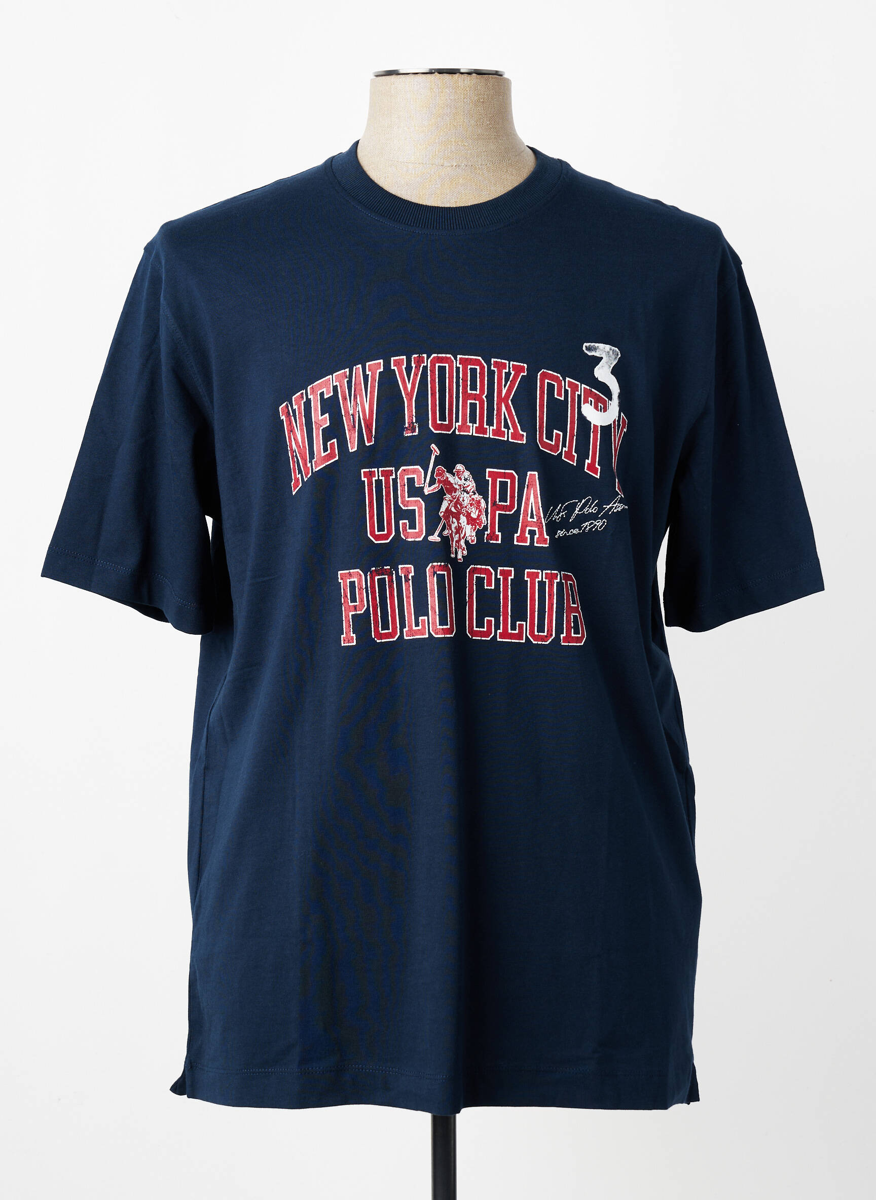 T-shirt coupe cintrée manches courtes bleu U.S. POLO ASSN homme