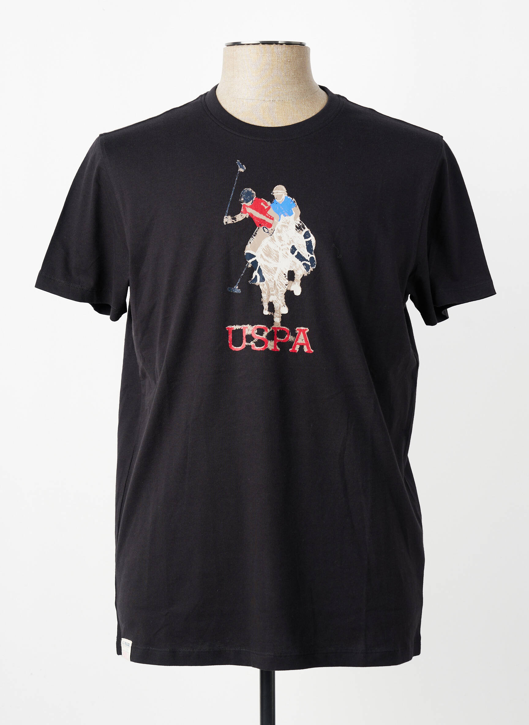 T-shirt coupe cintrée manches courtes noir U.S. POLO ASSN homme