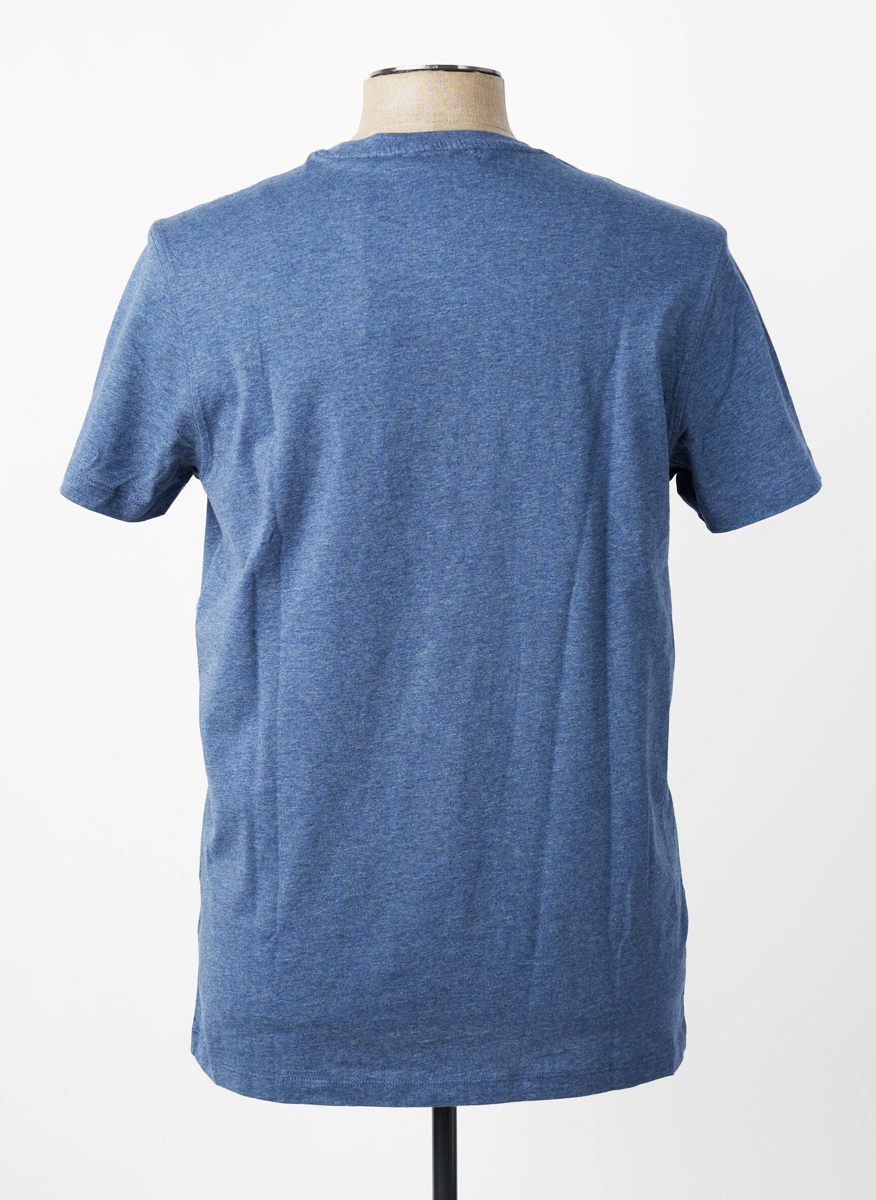 T-shirt tissage chiné manches courtes bleu U.S. POLO ASSN homme
