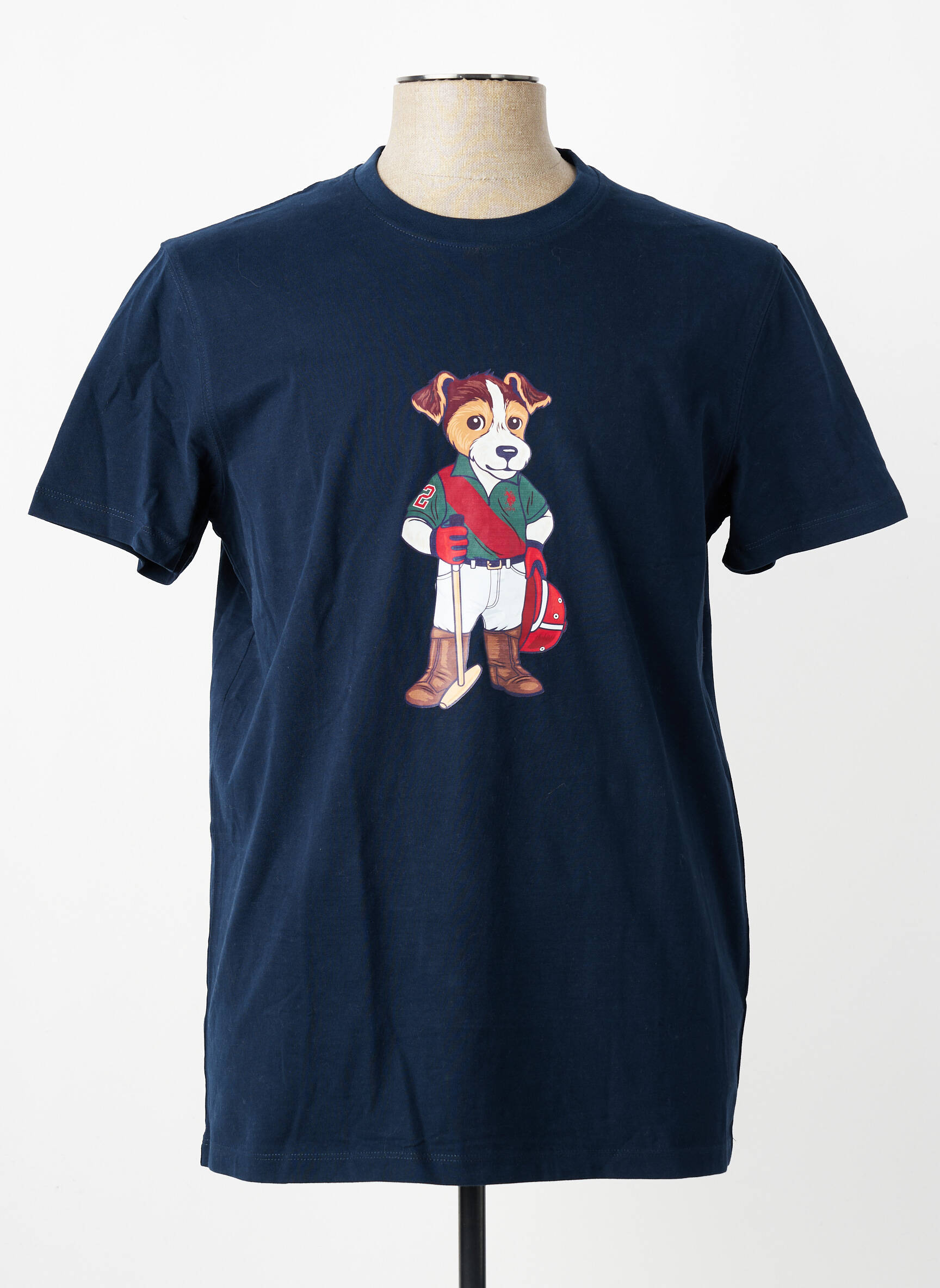 T-shirt coupe cintrée manches courtes bleu U.S. POLO ASSN homme