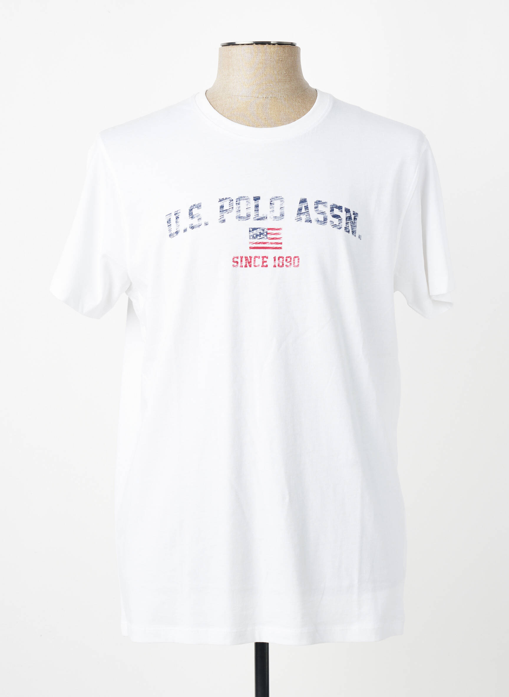 T-shirt coupe cintrée manches courtes blanc U.S. POLO ASSN homme
