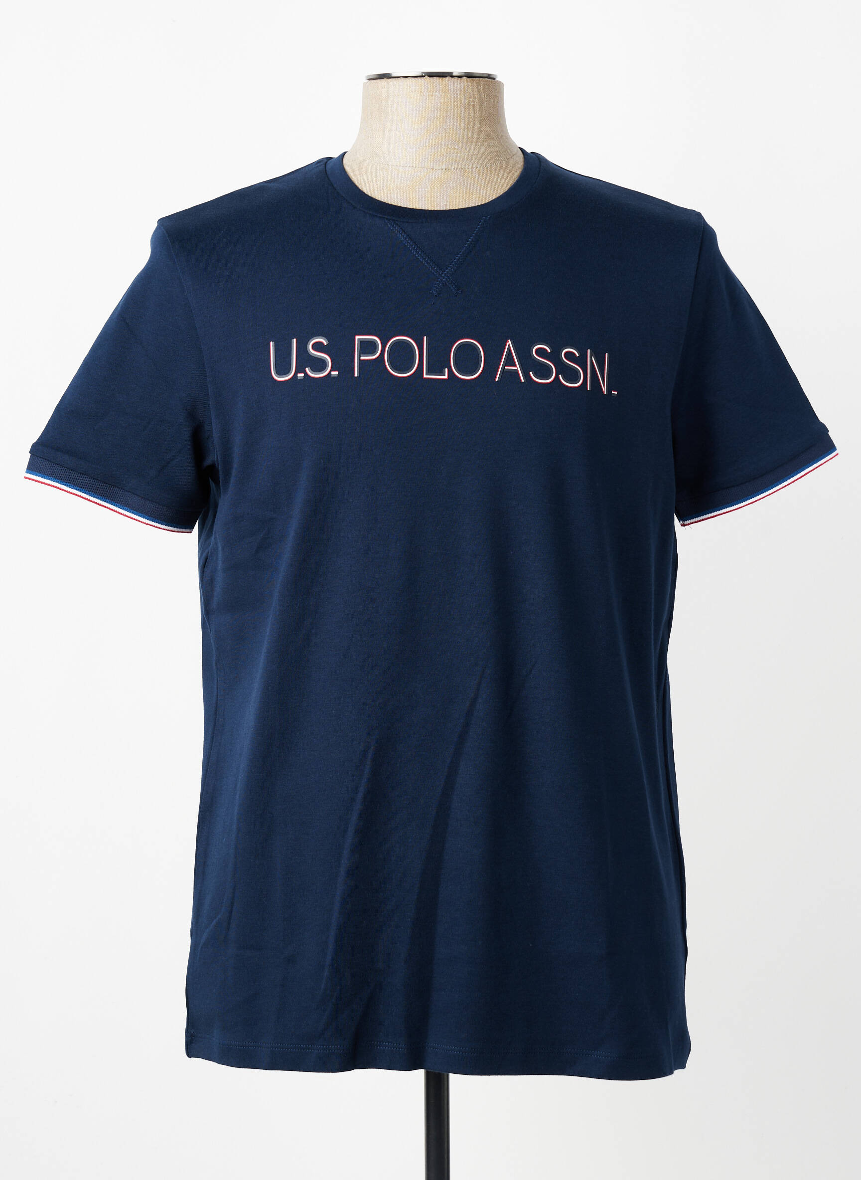 T-shirt coupe cintrée manches courtes bleu U.S. POLO ASSN homme