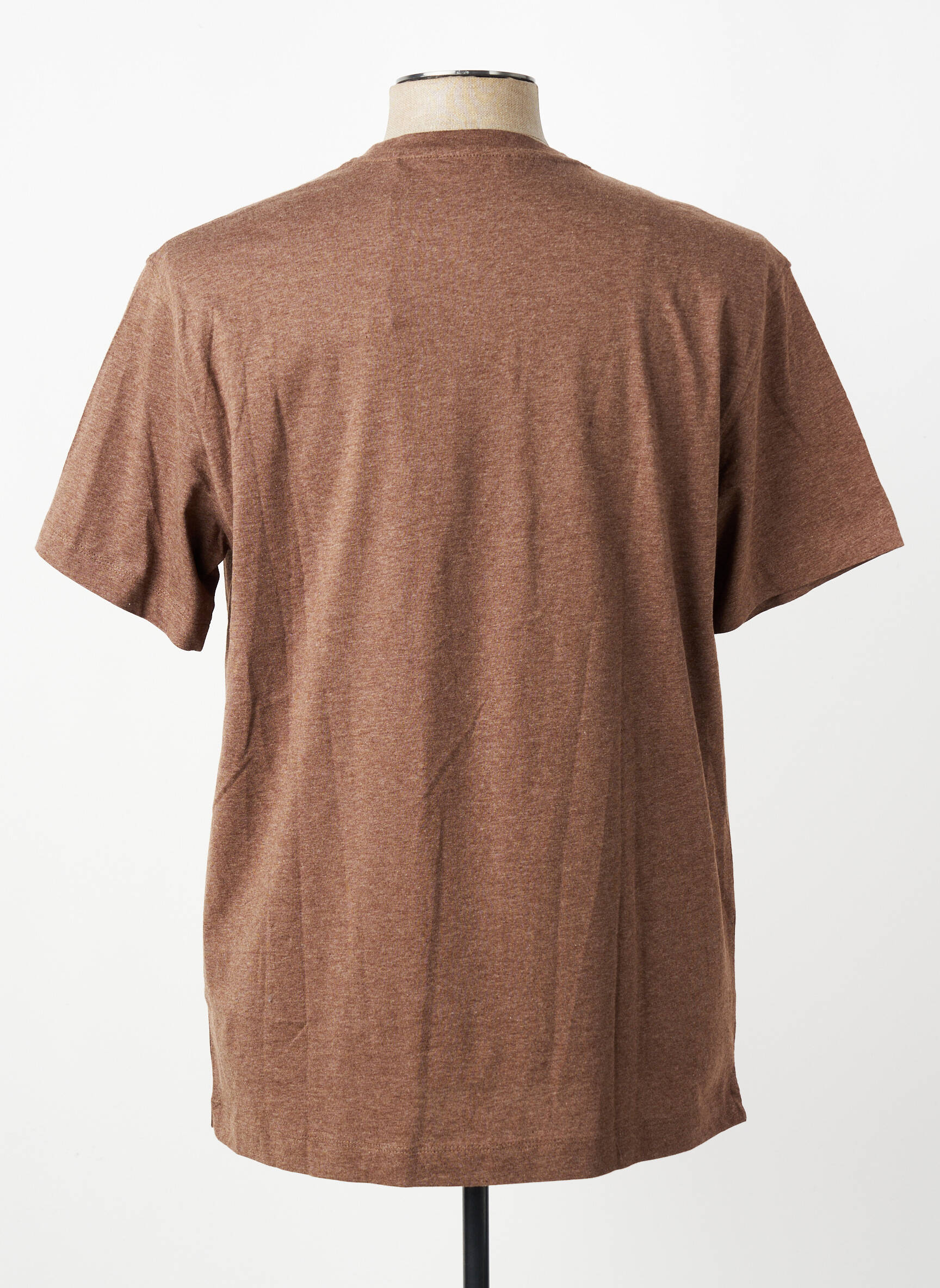 T-shirt tissage chiné manches courtes marron U.S. POLO ASSN homme
