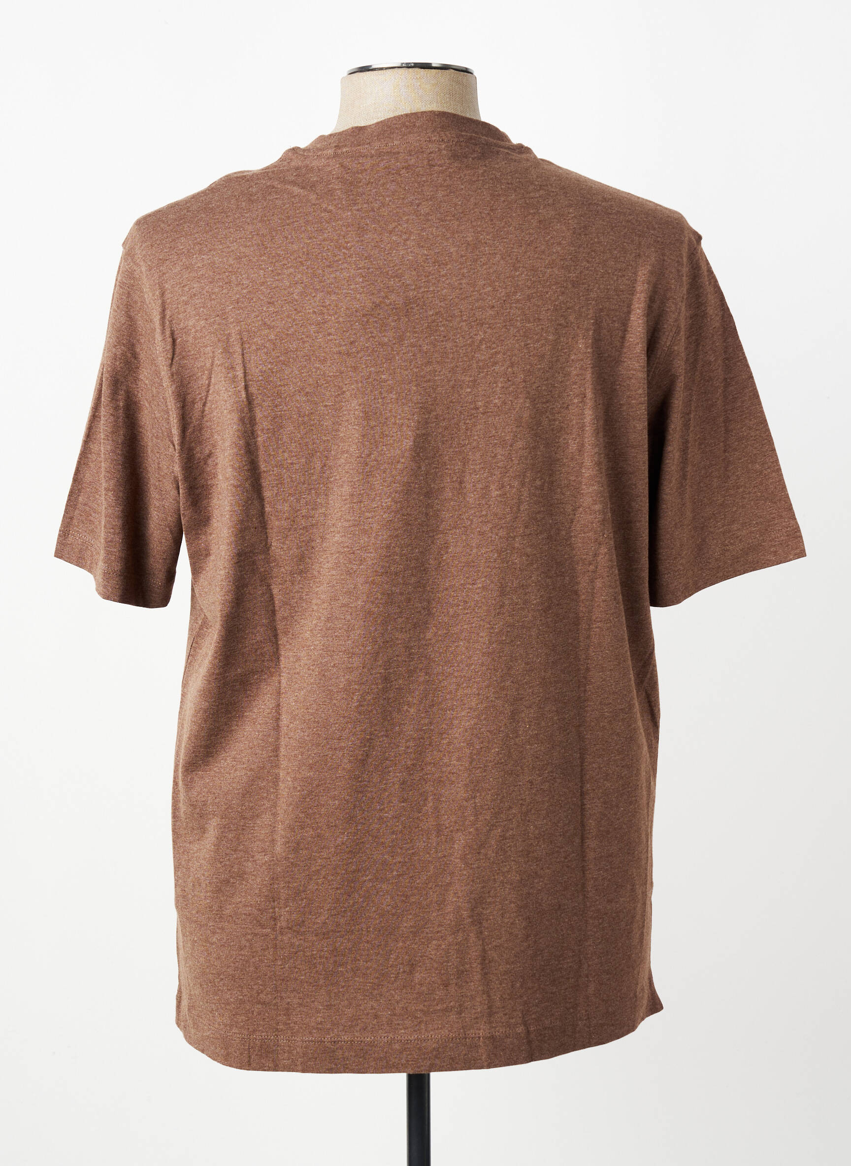 T-shirt tissage chiné manches courtes marron U.S. POLO ASSN homme