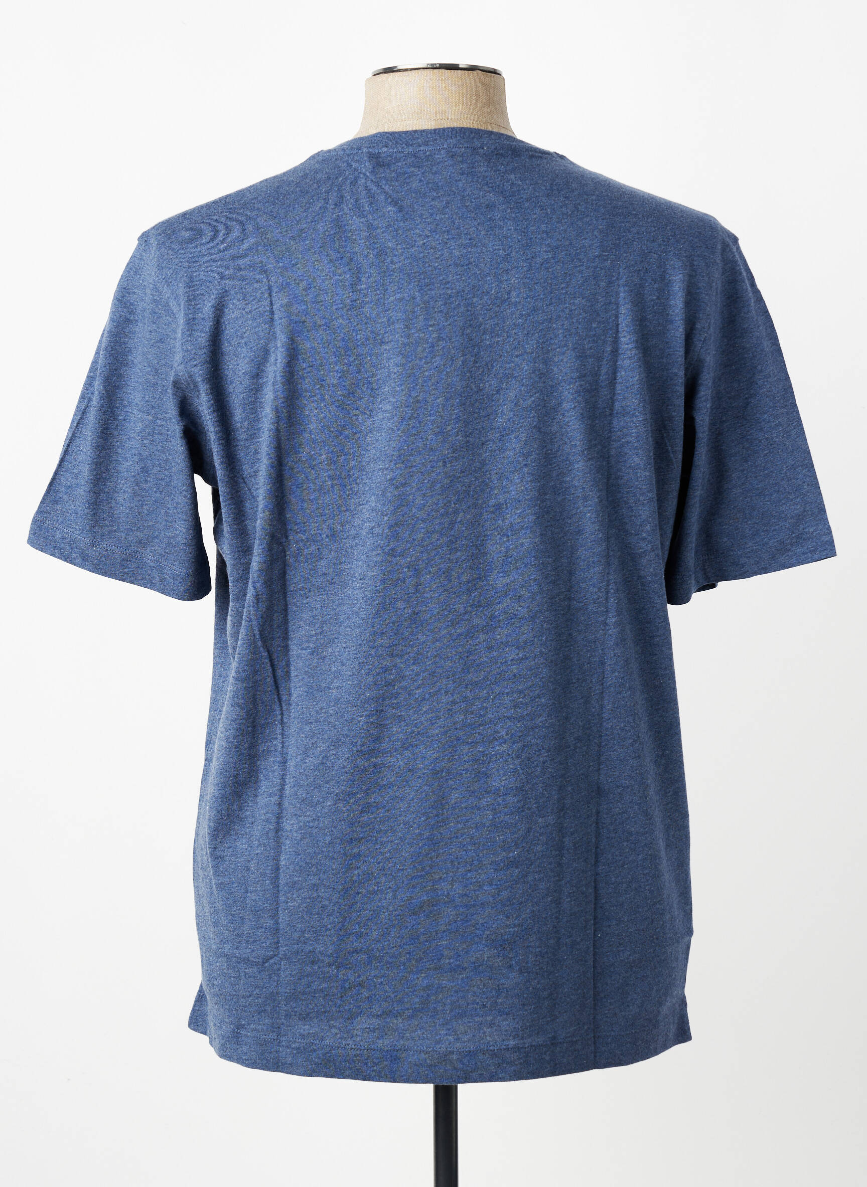 T-shirt tissage chiné manches courtes bleu U.S. POLO ASSN homme