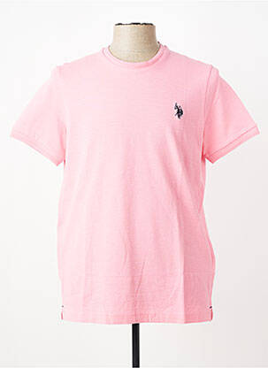T-shirt broderie manches courtes rose U.S. POLO ASSN homme