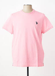 T-shirt broderie manches courtes rose U.S. POLO ASSN homme