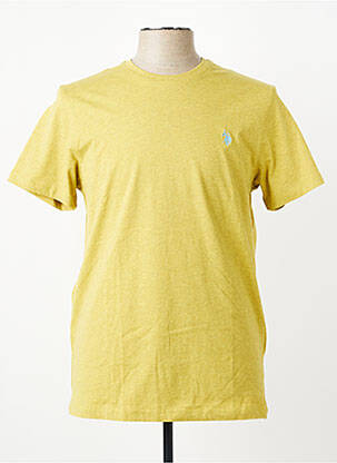 T-shirt tissage chiné manches courtes vert U.S. POLO ASSN homme