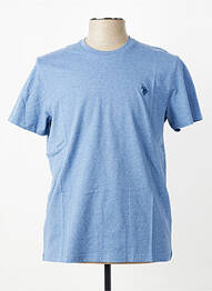 T-shirt tissage chiné manches courtes bleu U.S. POLO ASSN homme