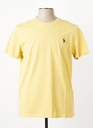 T-shirt tissage chiné manches courtes jaune U.S. POLO ASSN homme