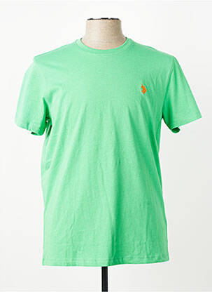 T-shirt broderie manches courtes vert U.S. POLO ASSN homme