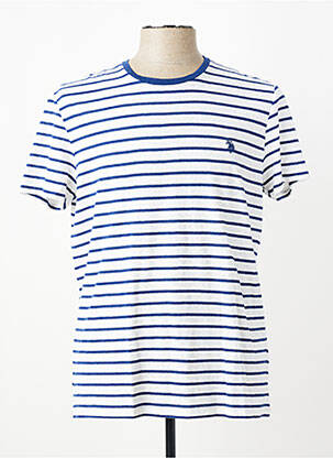 T-shirt broderie manches courtes blanc U.S. POLO ASSN homme
