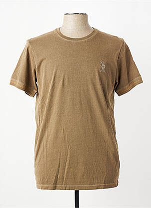 T-shirt broderie manches courtes marron U.S. POLO ASSN homme
