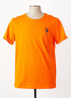 T-shirt broderie manches courtes orange U.S. POLO ASSN homme